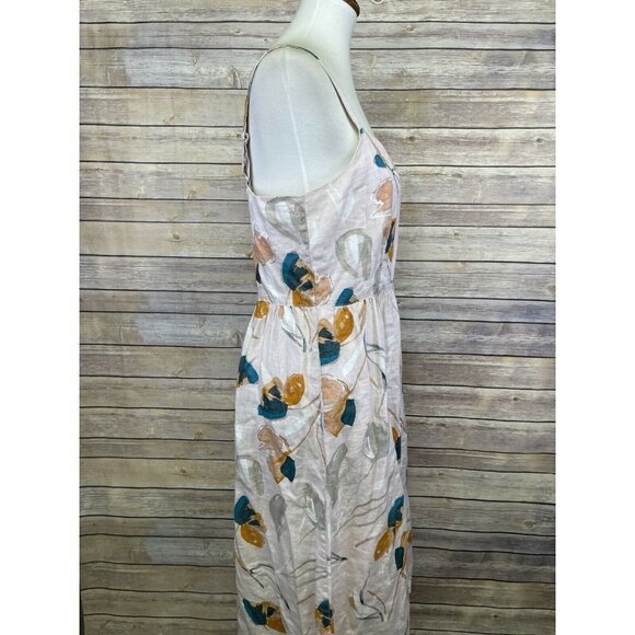 Rachel Zoe Size 6 100% Linen Dress Sweetheart Neck - Picture 10 of 12